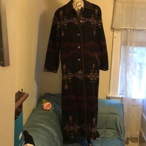 Gorgeous Pendleton Long Wool Blanket Coat